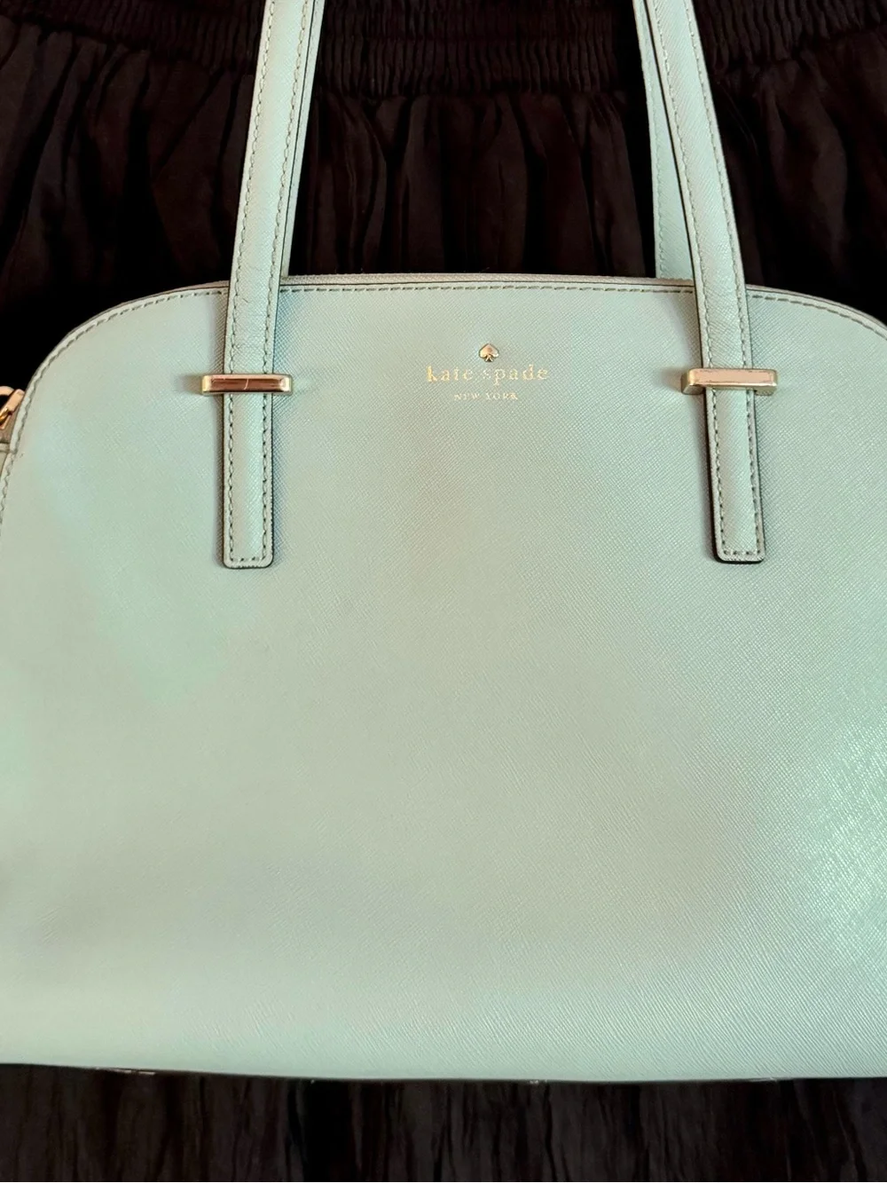 Kate Spade Newbury Lane Miles Tote Grace Blue Saffiano Leather Shoulder Bag